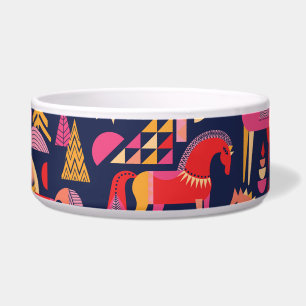 Tigela Cavalos escandinavos: Design decorativa sem costur