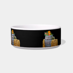 Tigela Cena de Colheita de Ação de Graças com Barrel e