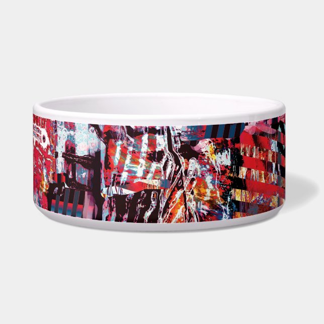 Tigela Ceramic Pet Bowl – Fragmented Pulse (Direita)