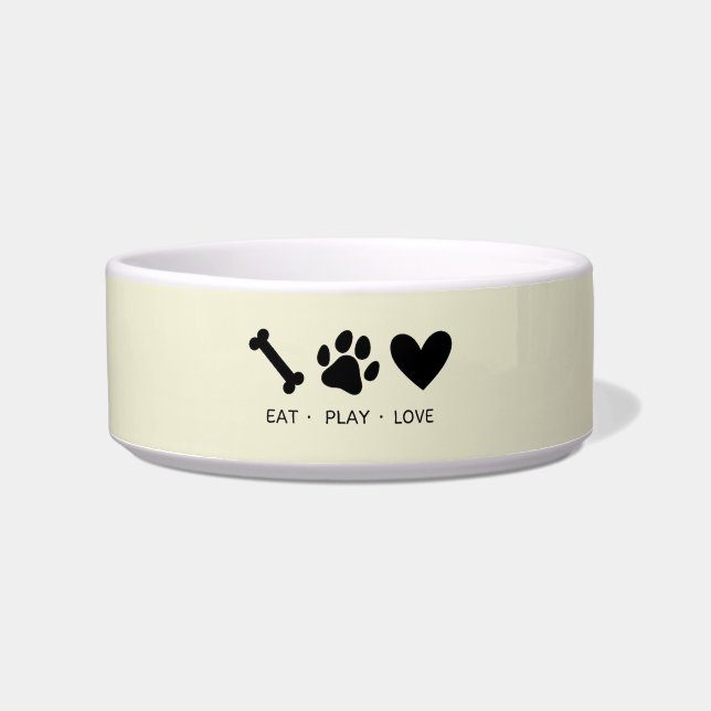 Tigela Cerâmica Personalizada para Comida e Água d (Frente)