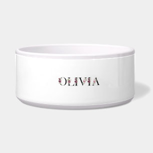 Tigela Chamo-me Olivia. Chamo-me Olivia.
