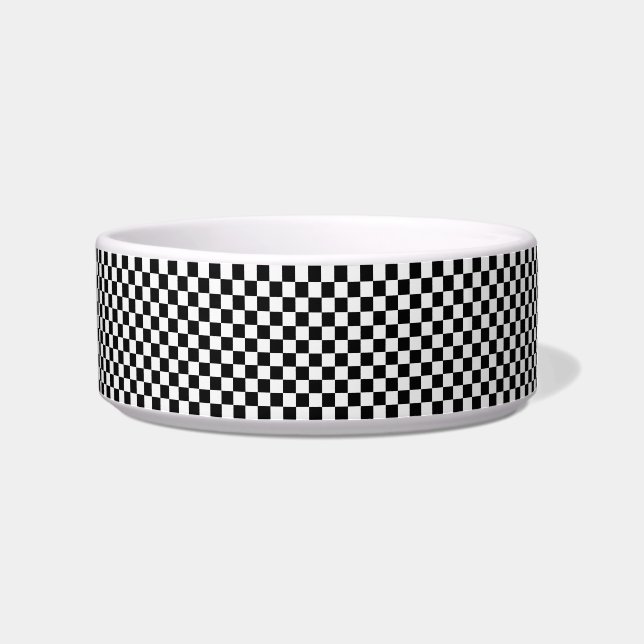 Tigela Checkerboard preto e branco clássico por STaylor (Direita)
