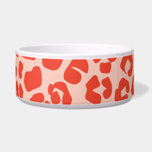 Tigela Cheetah Impressão Pattern Red