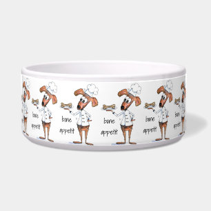 Tigela Chef de Cachorro Branco