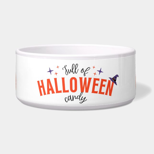Tigela Cheio do Halloween Candy | Cerâmica Bowl (Frente)