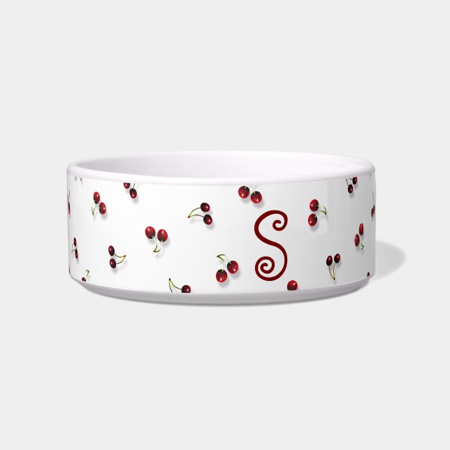 Tigela Cherries Cerâmica Pet Bowl (Frente)