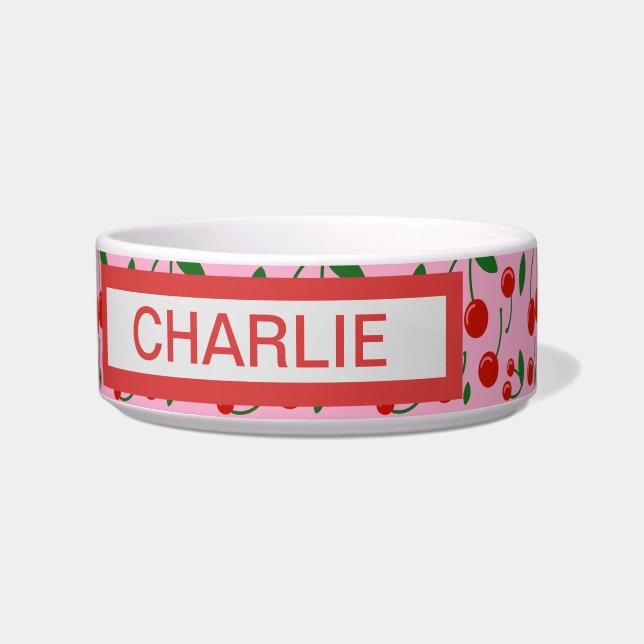 Tigela Cherries Dog Bowl personalizado (Frente)