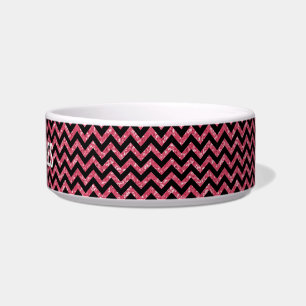 Tigela Chevron Glitter Look Cat Bowl
