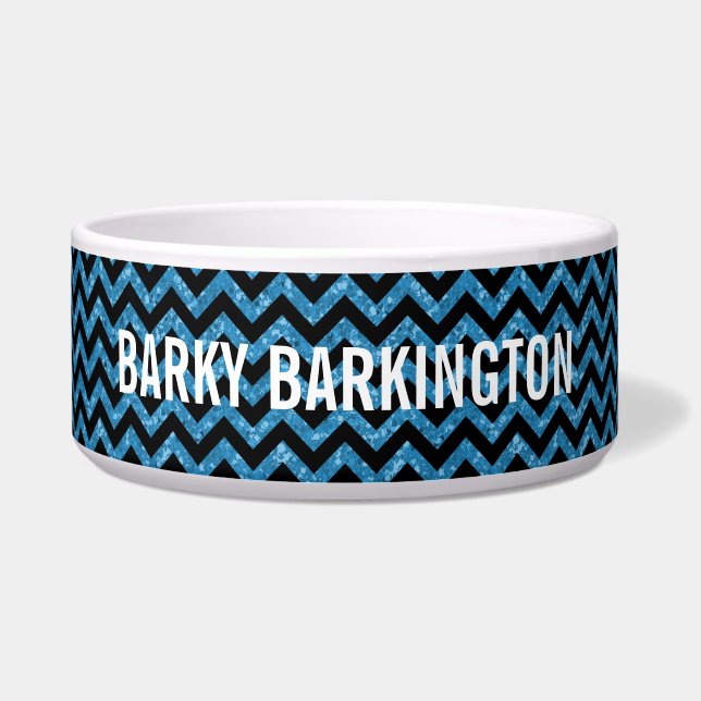 Tigela Chevron Glitter Look Dog Bowl (Frente)