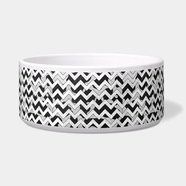 Tigela Chevron Vaca Preto e Branco (Direita)