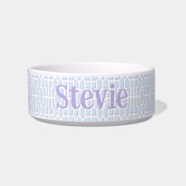 Tigela Chippendale Fret em Azul e Roxo