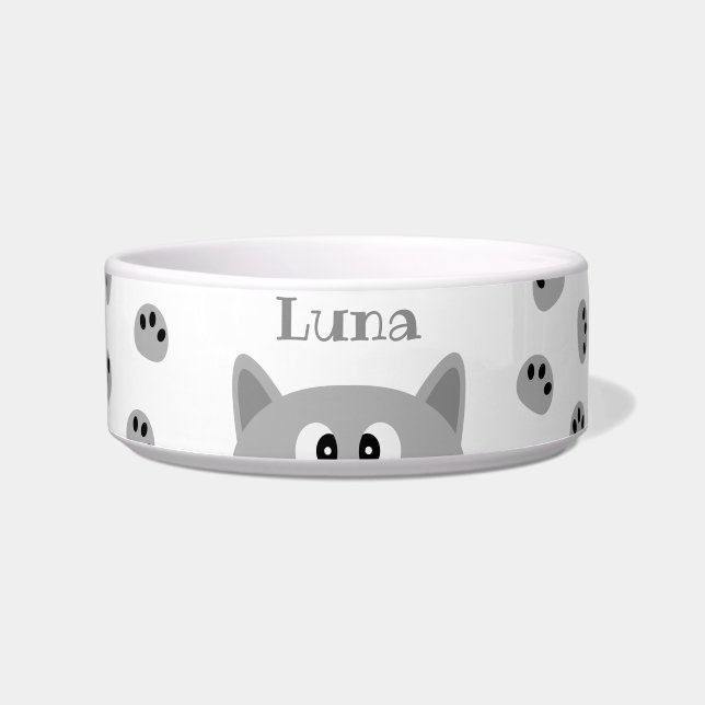 Tigela Cinza Cat (Frente)