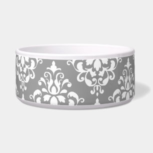 Tigela Cinza White Vintage Cor damasco 1