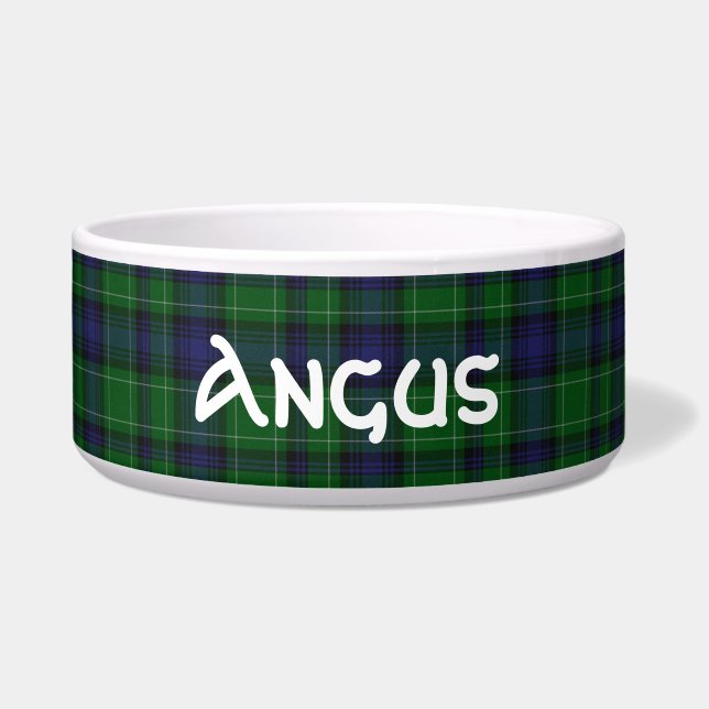 Tigela Clan Abercrombie Custom Tartan Xadrez Pet Bowl (Frente)