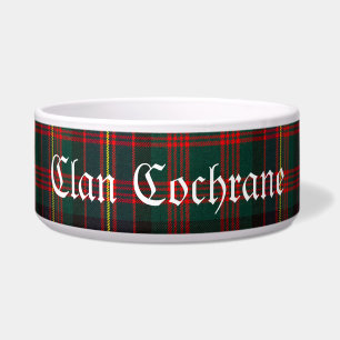 Tigela Clan Cochrane Tartan Personalizado