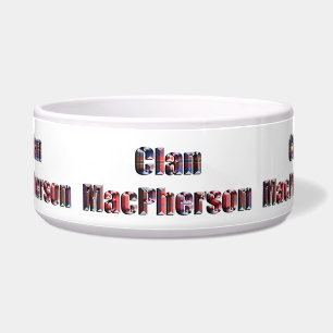 Tigela Clan Macpherson Tartan Name, Dog Bowl