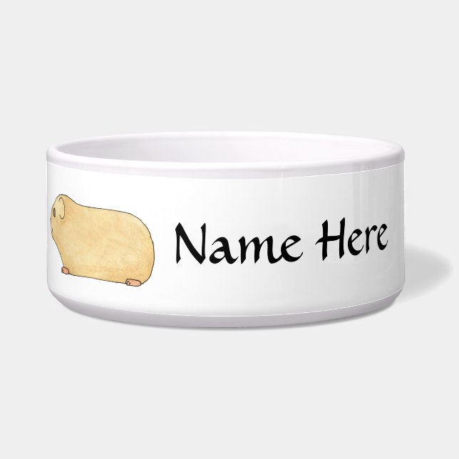 Tigela Cobaia de creme bonito. (Frente)