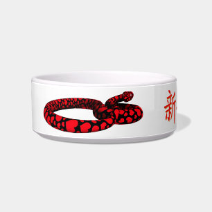 Tigela Cobras vermelhos do amor