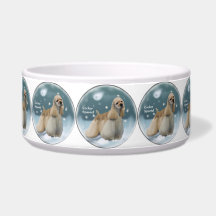 Cocker Spaniel Christmas Dog Bowl