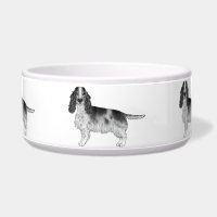 Cocker Spaniel Inglês Desenhado em Preto e Branco