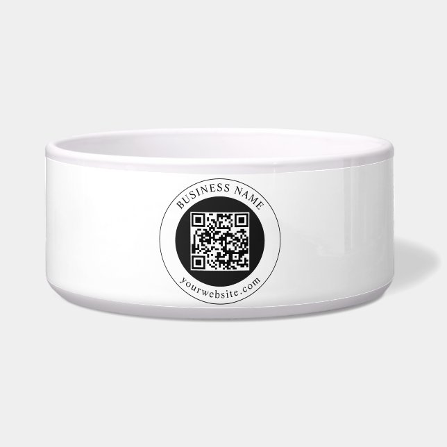 Tigela Código QR com Nome da Empresa Editável (Frente)