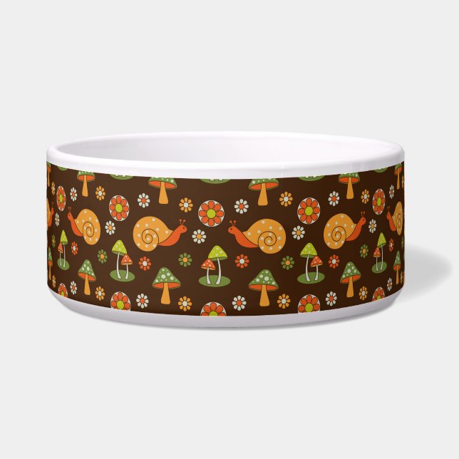 Tigela Cogumelos e caracóis retro (Frente)