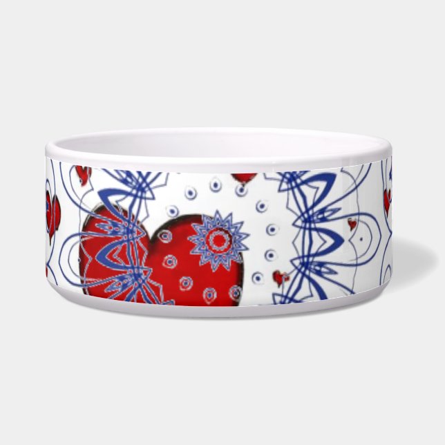 Tigela Colar Azul Com Pet Bowl (Frente)