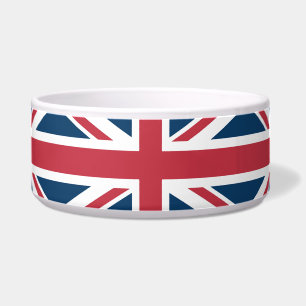 Tigela Colar de estimação com a bandeira britânica Union