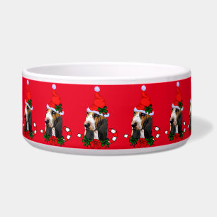 Tigela Coleira de Natal para Basset Hound