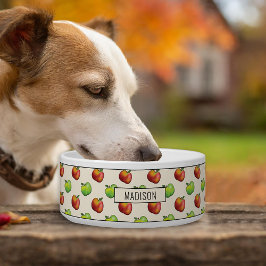 Tigela Colheita De Frutas De Maçã De Outono Padrão Vermel