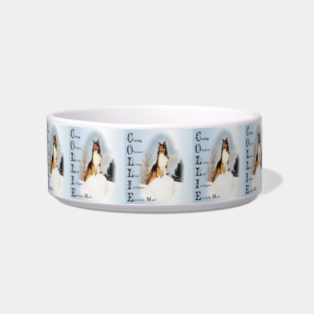 Tigela Collie É... Rough Collie Art Gifts (Esquerda)