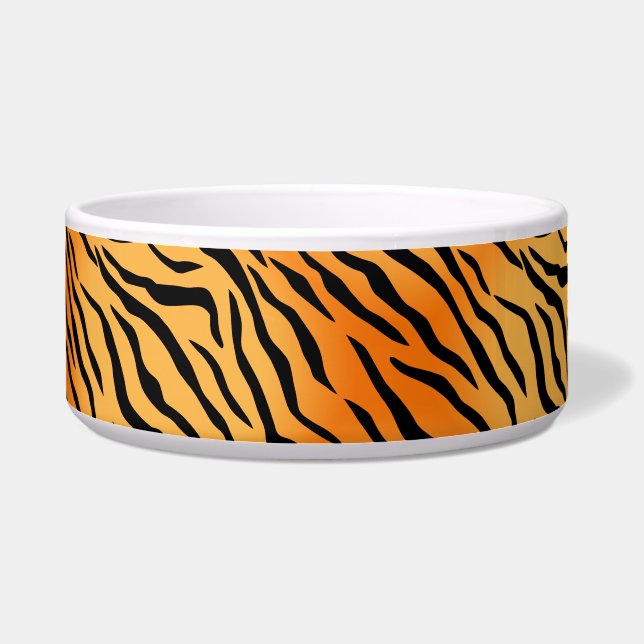 Tigela com padrão de tigre selvagem moderno (Frente)