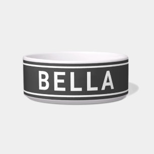 Tigela Comida de Modelo de Pet de Nome Simples Personaliz