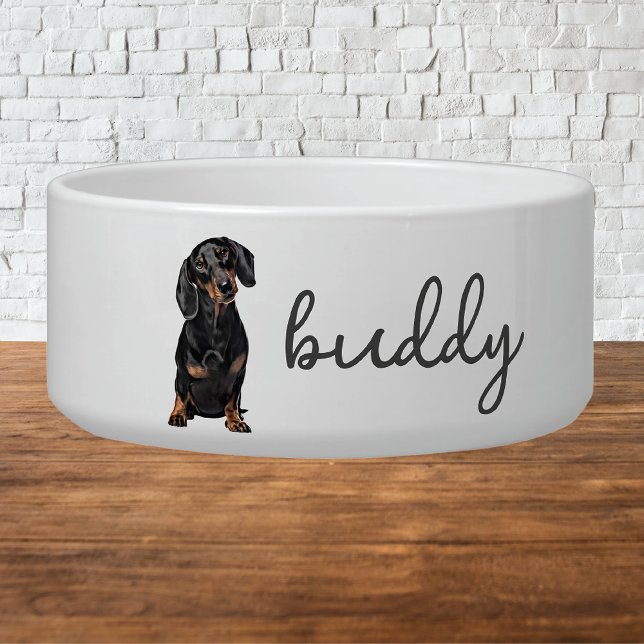 Tigela Comida Personalizada de Cão de Dachshund (Criador carregado)