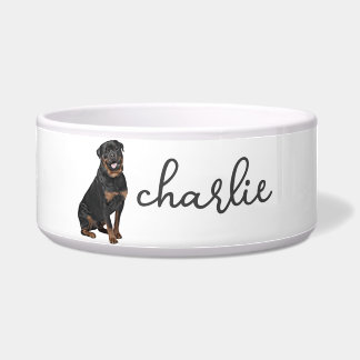 Tigela Comida Rottweiler Personalizada