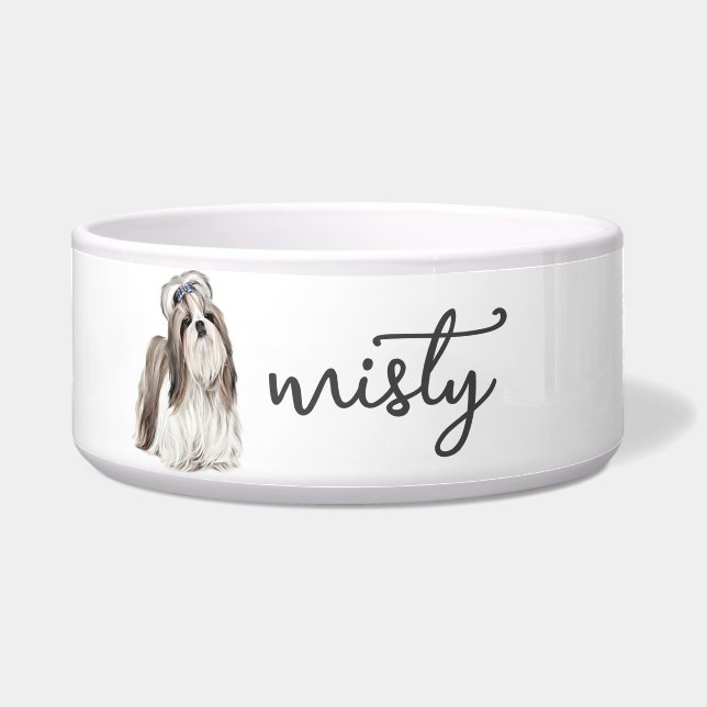 Tigela Comida Shih Tzu Personalizada (Frente)
