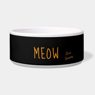 Tigela Conheça o texto em branco preto e amarelo - Pet p