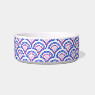 Tigela cor damasco floral azul