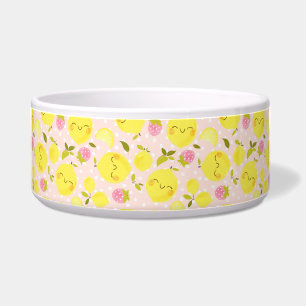 Tigela Cor-de-rosa com limão de morango