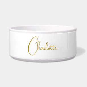 Tigela Cor Dourada do Nome do Script de Caligração Minima