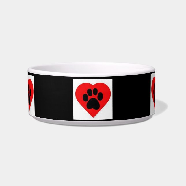 Tigela Coração de Pet Bowl Paw (Frente)