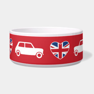 Tigela Corações Mini Cooper Britânicos - Vermelho