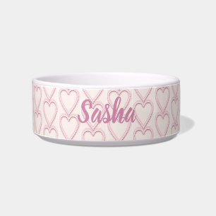 Tigela Corações Rosa Pálidos
