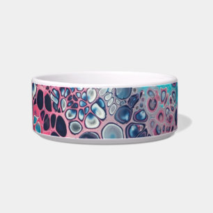 Tigela Coral e Aqua Acrílico - Abstrato
