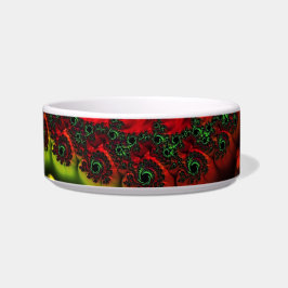 Tigela Cores de Natal Mandelbrot Pet Bowl