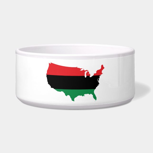 Tigela Cores Vermelhas, Pretas e Verde - Afro-Americano (Frente)