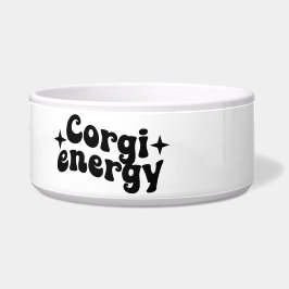 Tigela Corgi Energy Cerâmica Dog Bowl