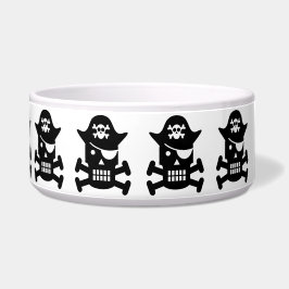 Tigela Crânio Robô e Silhueta Pirata Crossbones