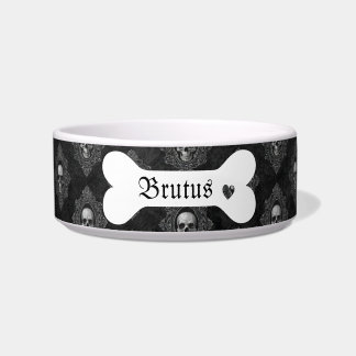 Tigela Cravo gótico personalizado preto e branco