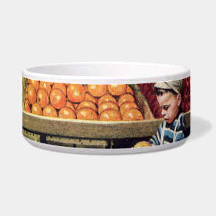 Tigela Criança e laranjas